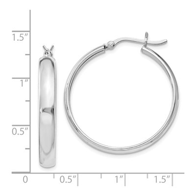 Sterling Silver 26mm Hoop Earrings – view 5