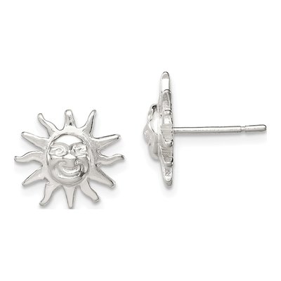 Sterling Silver Sun Mini Stud Earrings