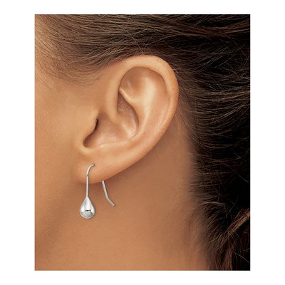 Sterling Silver Teardrop Threader Earrings – view 4