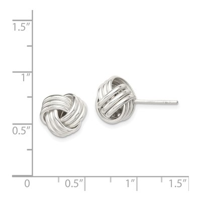 Sterling Silver Twisted Knot Stud Earrings – view 5