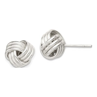 Sterling Silver Twisted Knot Stud Earrings
