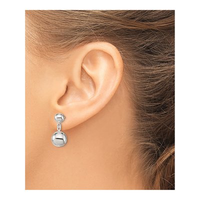 Sterling Silver Round Dangle Earrings – view 4