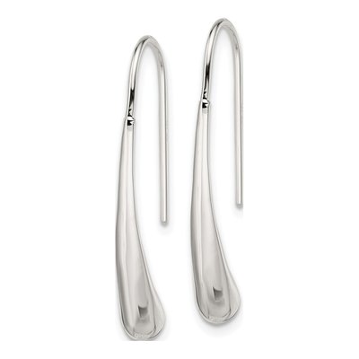 Sterling Silver Teardrop Threader Earrings – view 3