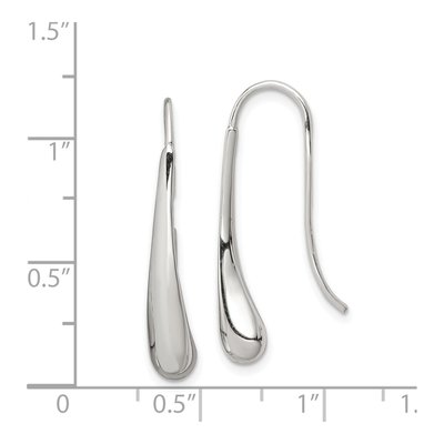 Sterling Silver Teardrop Threader Earrings – view 5
