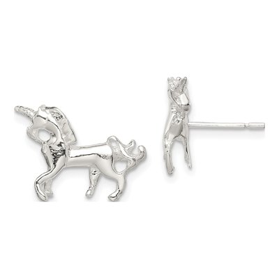 Sterling Silver Unicorn Mini Stud Earrings
