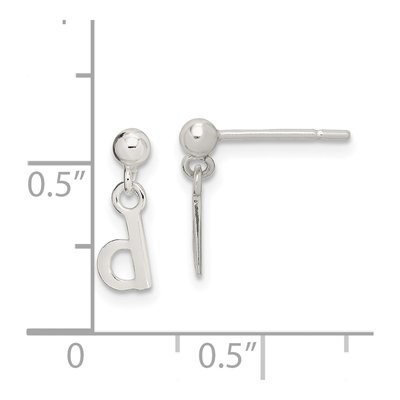 Sterling Silver Letter D Dangle Earrings – view 5