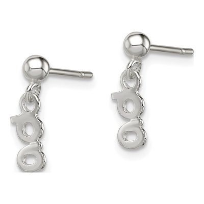 Sterling Silver Letter G Dangle Earrings – view 3