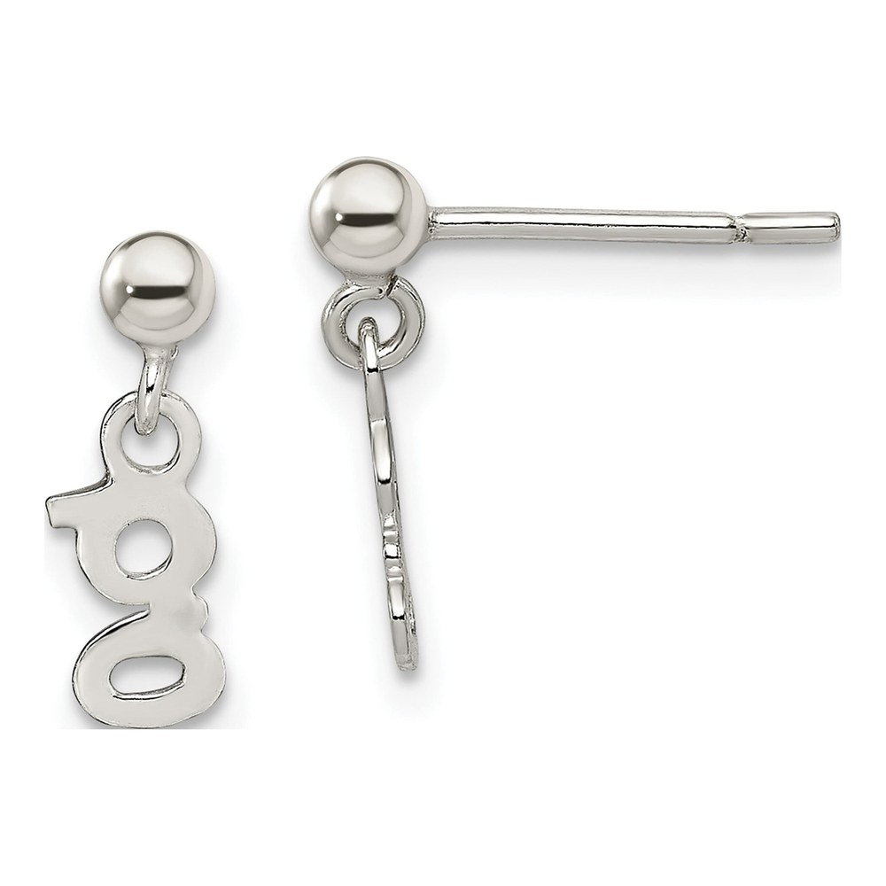 Sterling Silver Letter G Dangle Earrings