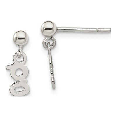 Sterling Silver Letter G Dangle Earrings
