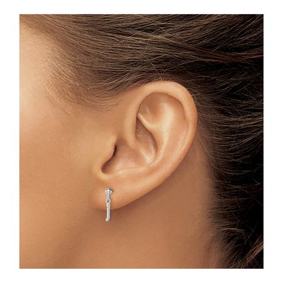 Sterling Silver Initial J Dangle Earrings – view 4