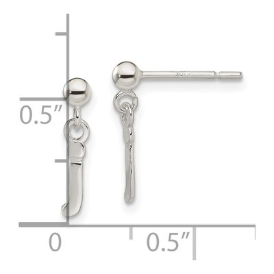 Sterling Silver Initial J Dangle Earrings – view 5