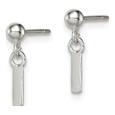Sterling Silver Letter L Dangle Earrings – view 3