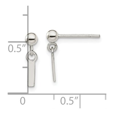 Sterling Silver Letter L Dangle Earrings – view 5