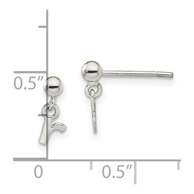 Sterling Silver Letter R Dangle Earrings – view 5