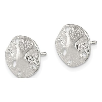Sterling Silver Sand Dollar Mini Stud Earrings – view 3