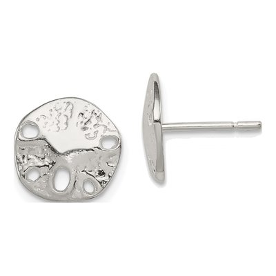 Sterling Silver Sand Dollar Mini Stud Earrings