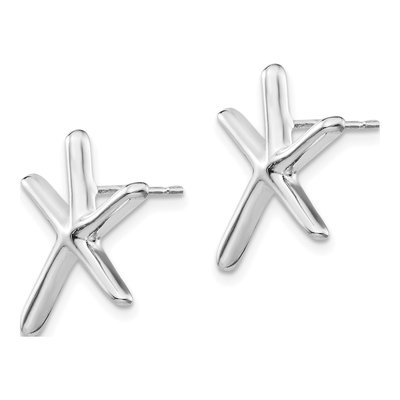 Sterling Silver Starfish Stud Earrings – view 3