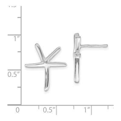 Sterling Silver Starfish Stud Earrings – view 5
