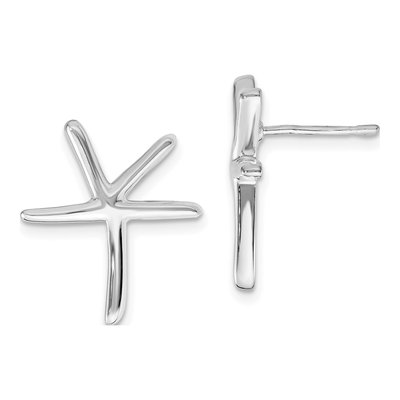 Sterling Silver Starfish Stud Earrings