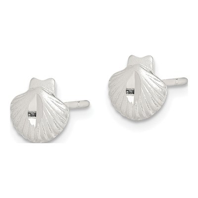 Sterling Silver Shell Mini Stud Earrings – view 3