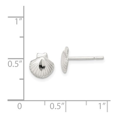Sterling Silver Shell Mini Stud Earrings – view 5