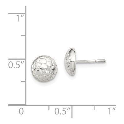 Sterling Silver Soccer Ball Mini Stud Earrings – view 5