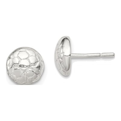 Sterling Silver Soccer Ball Mini Stud Earrings