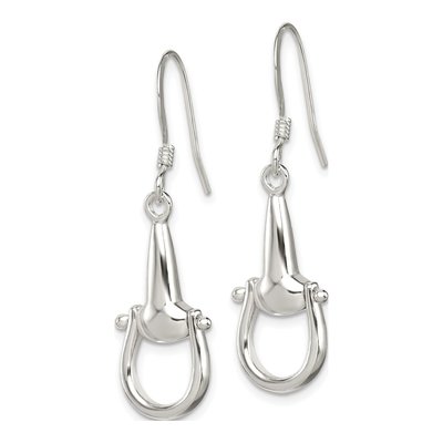 Sterling Silver Stirrup Dangle Earrings – view 3
