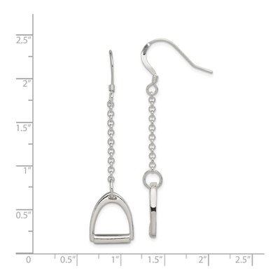 Sterling Silver Horse Stirrup Dangle Earrings – view 5