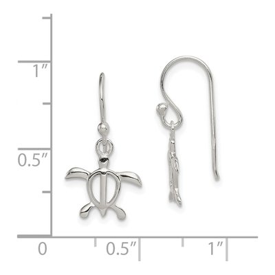 Sterling Silver Turtle Dangle Earrings – view 5