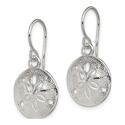 Sterling Silver Sand Dollar Dangle Earrings – view 3