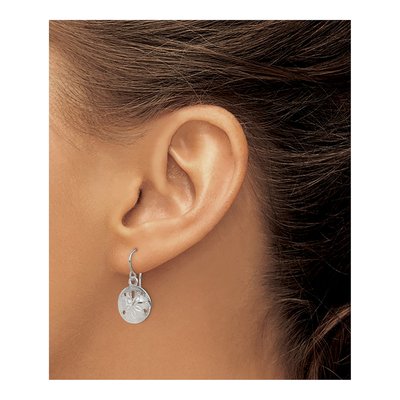 Sterling Silver Sand Dollar Dangle Earrings – view 4