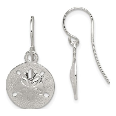 Sterling Silver Sand Dollar Dangle Earrings