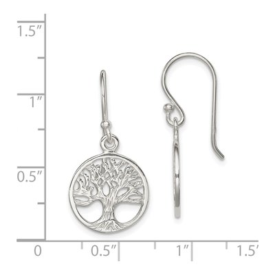 Sterling Silver Filigree Tree Dangle Earrings – view 5