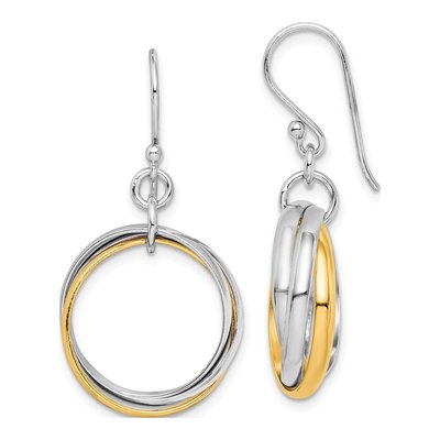 Sterling Silver Triple Circle Dangle Earrings