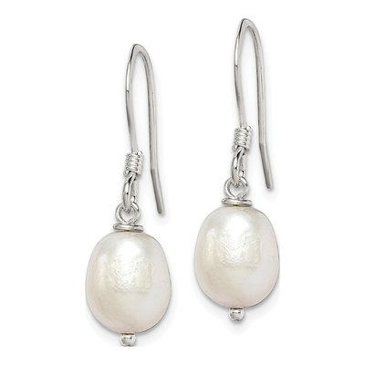 Sterling Silver Freshwater Cultured Pearl Dangle Earrings – view 3