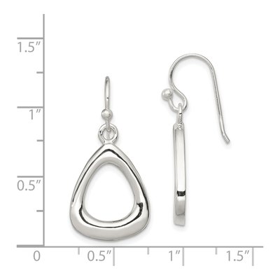 Sterling Silver Triangle Dangle Earrings – view 5