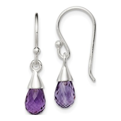 Sterling Silver Amethyst Dangle Earrings