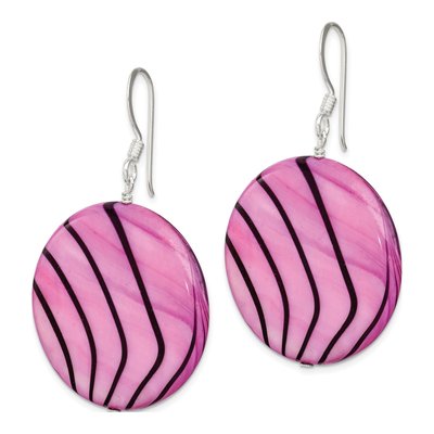 Sterling Silver Mother of Pearl Dangle Earrings – view 2
