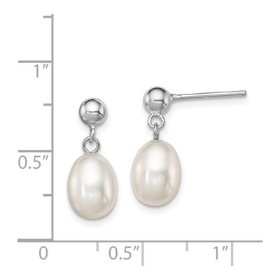 Sterling Silver Freshwater Cultured Pearl Dangle Earrings – view 5