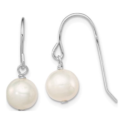 Sterling Silver Freshwater Cultured Pearl Dangle Earrings