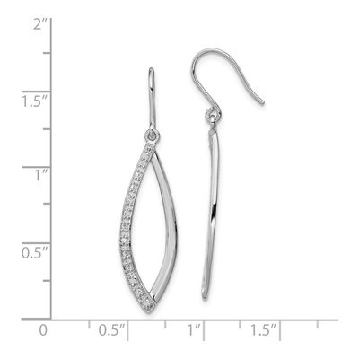 Sterling Silver 1/10 ct tw Diamond Dangle Earrings – view 5