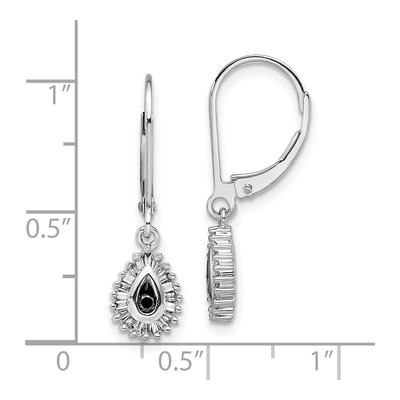 Sterling Silver 1/4 ct tw Diamond Leverback Earrings – view 5