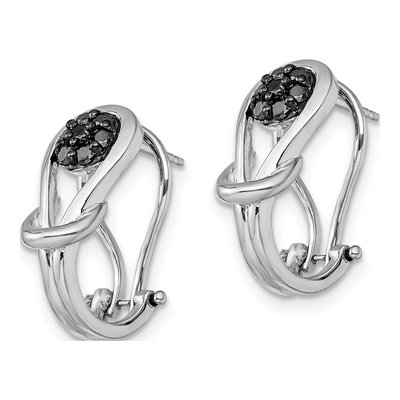 Sterling Silver 0.26 ct tw Diamond Love Knot Dangle Earrings – view 3
