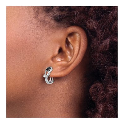 Sterling Silver 0.26 ct tw Diamond Love Knot Dangle Earrings – view 4