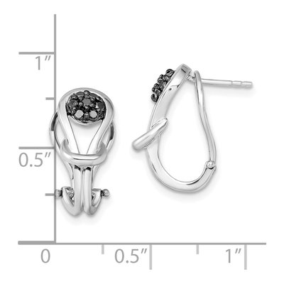 Sterling Silver 0.26 ct tw Diamond Love Knot Dangle Earrings – view 5