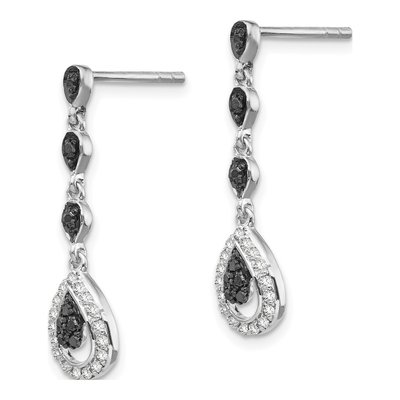 Sterling Silver 1/5 ct tw Diamond Dangle Earrings – view 3