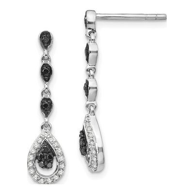 Sterling Silver 1/5 ct tw Diamond Dangle Earrings