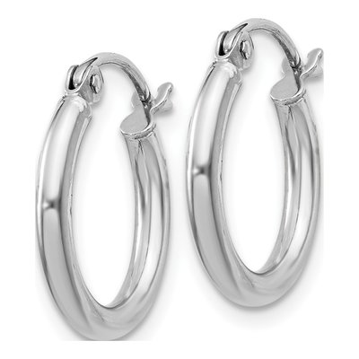 Sterling Silver 17mm Hoop Earrings – view 3