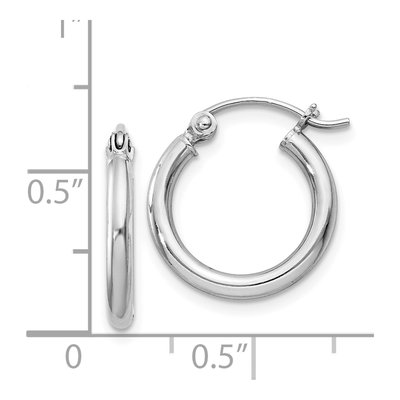 Sterling Silver 17mm Hoop Earrings – view 5